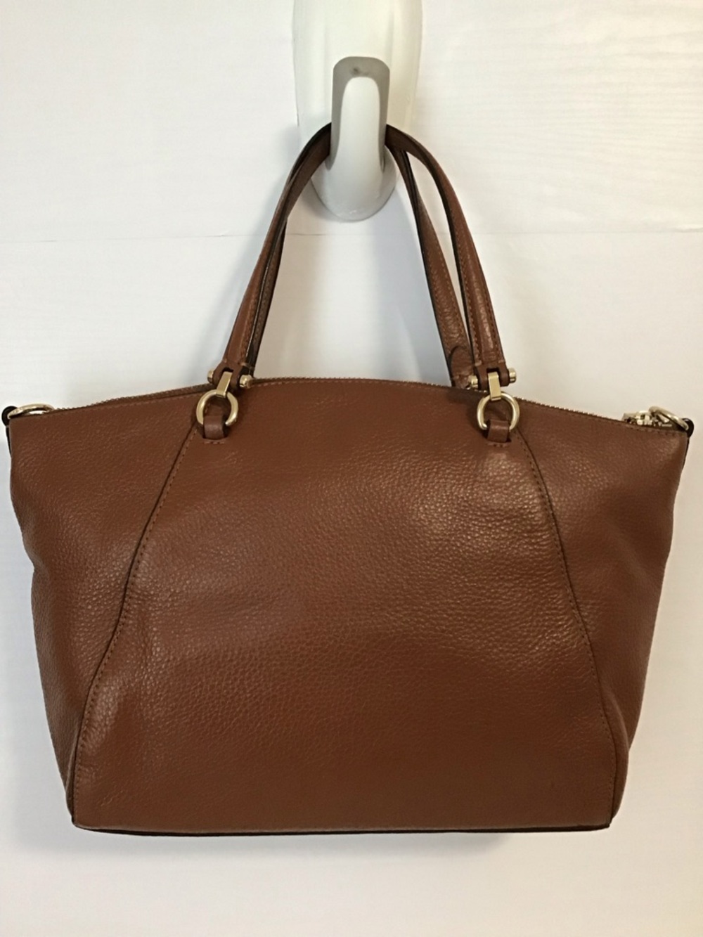 Coach Prairie Satchel Bag 79997 Tan Soft Pebbled Leather Purse No Long Strap - Picture 2 of 15